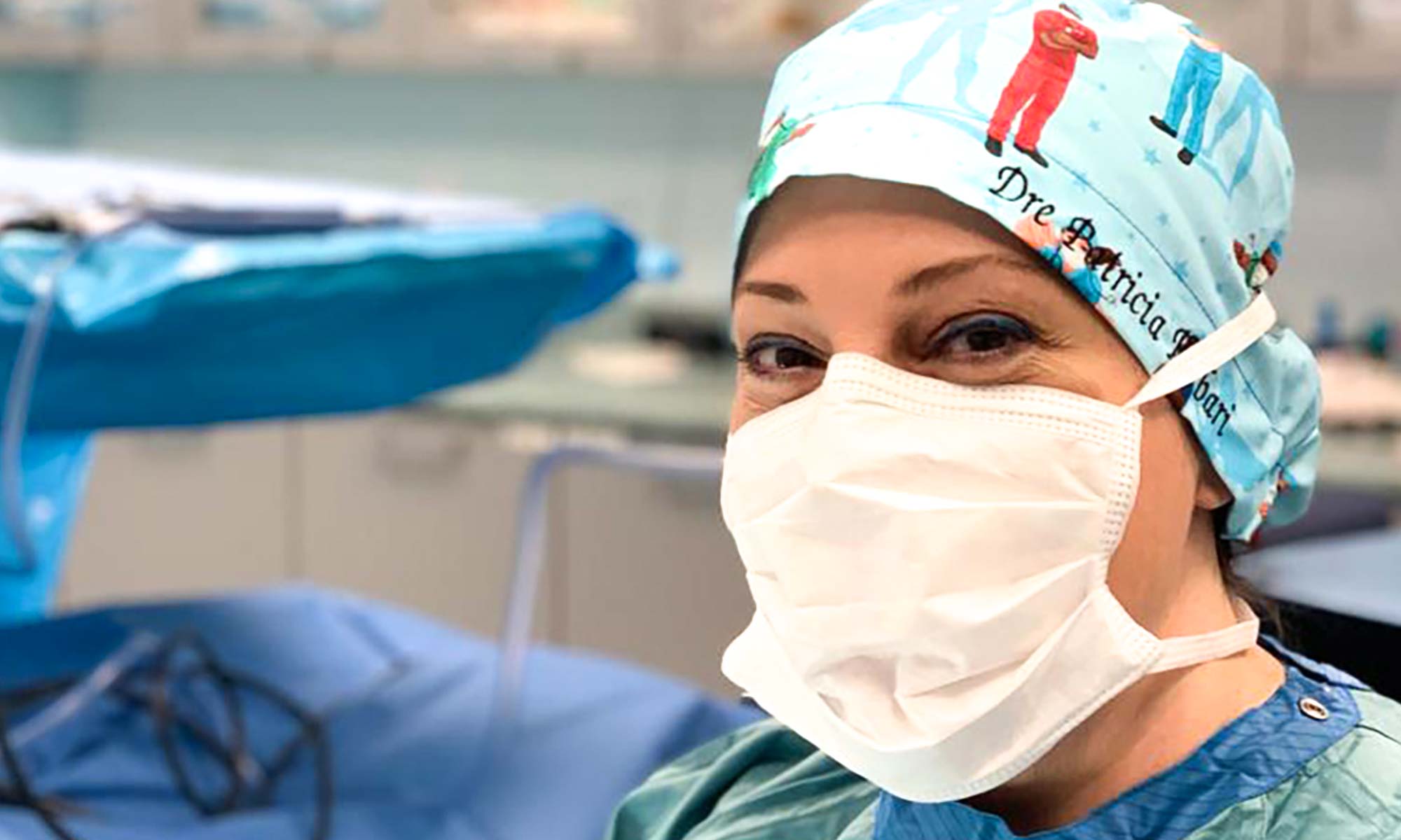 Dr. Berbari in scrubs performing procedure